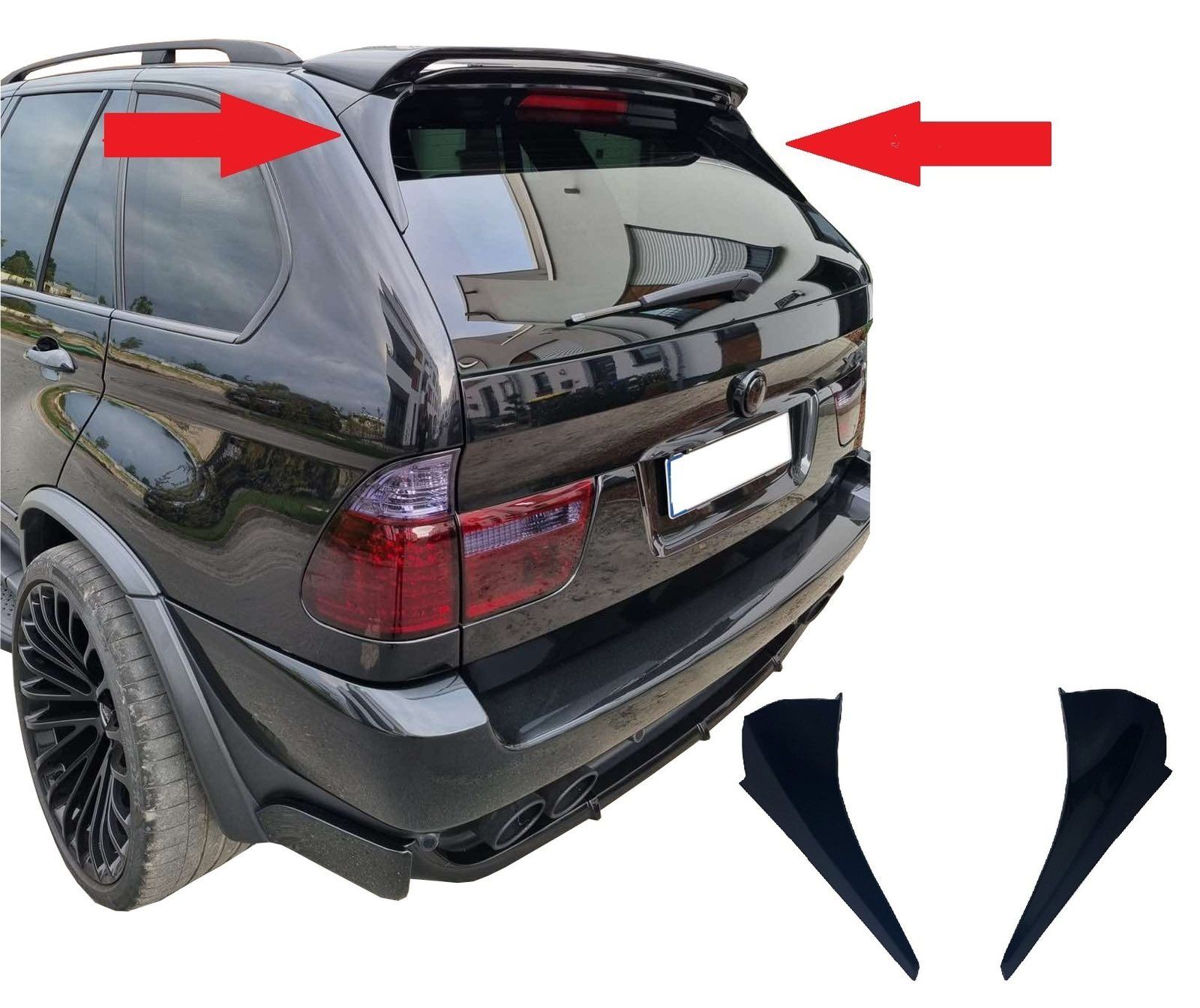 Спойлер боковые накладки BMW X5 E53 БМВ е53 накладки на стекло