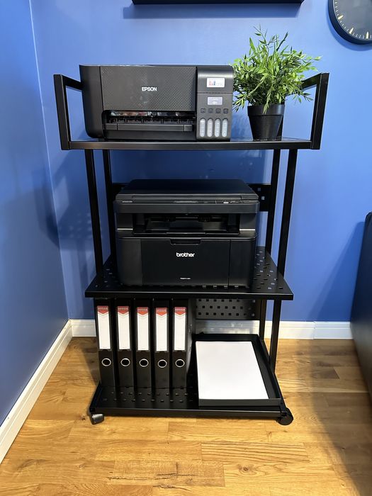 Szafka regał metalowy loft z kółkami na drukarkę segregacja