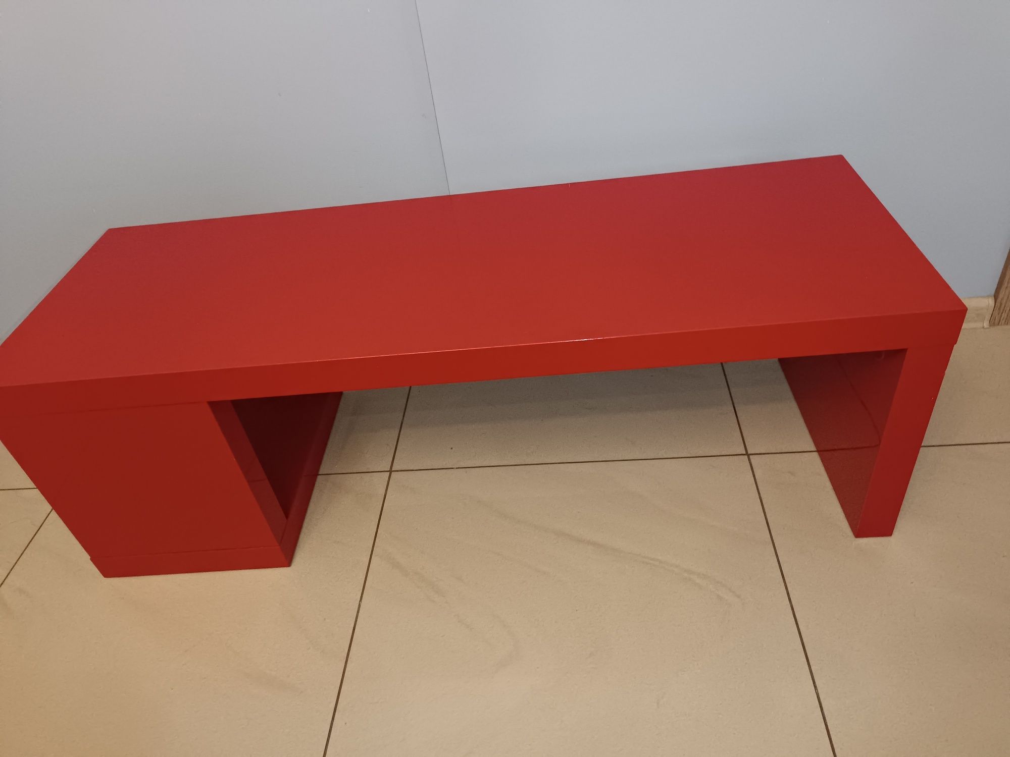 Stolik kawowy Ikea czerwony lakier połysk