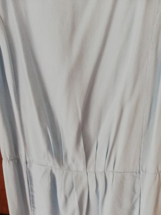 Vestido Zara azul claro em lyocell