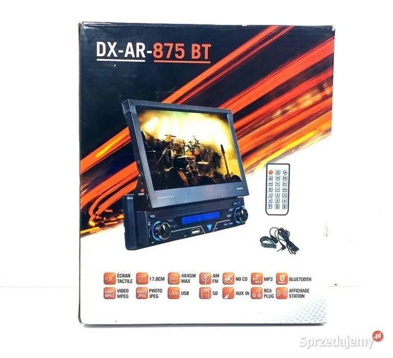 Autoradio DX PV-875BT BT USB SD AUX Ekran 7 wysuwany