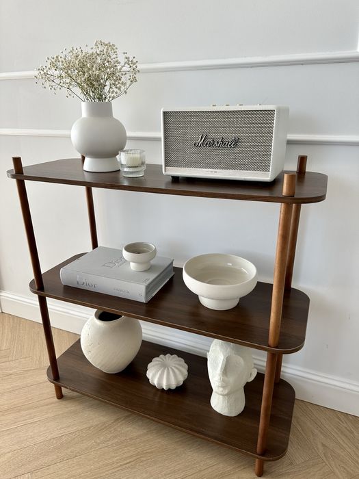 Nowy regał drewniany Aristo ciemny 80x30x79cm