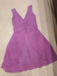 Sukienka fioletowa rozmiar M 38 zwiewna elegancka na wesele komunię