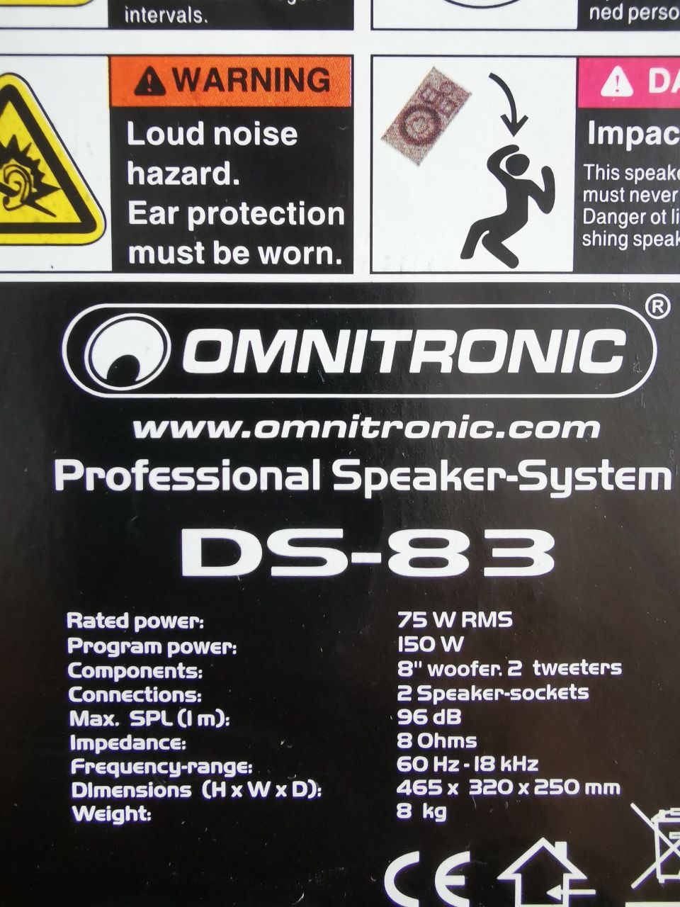 Kolumna/głośnik omnitronic DS-83