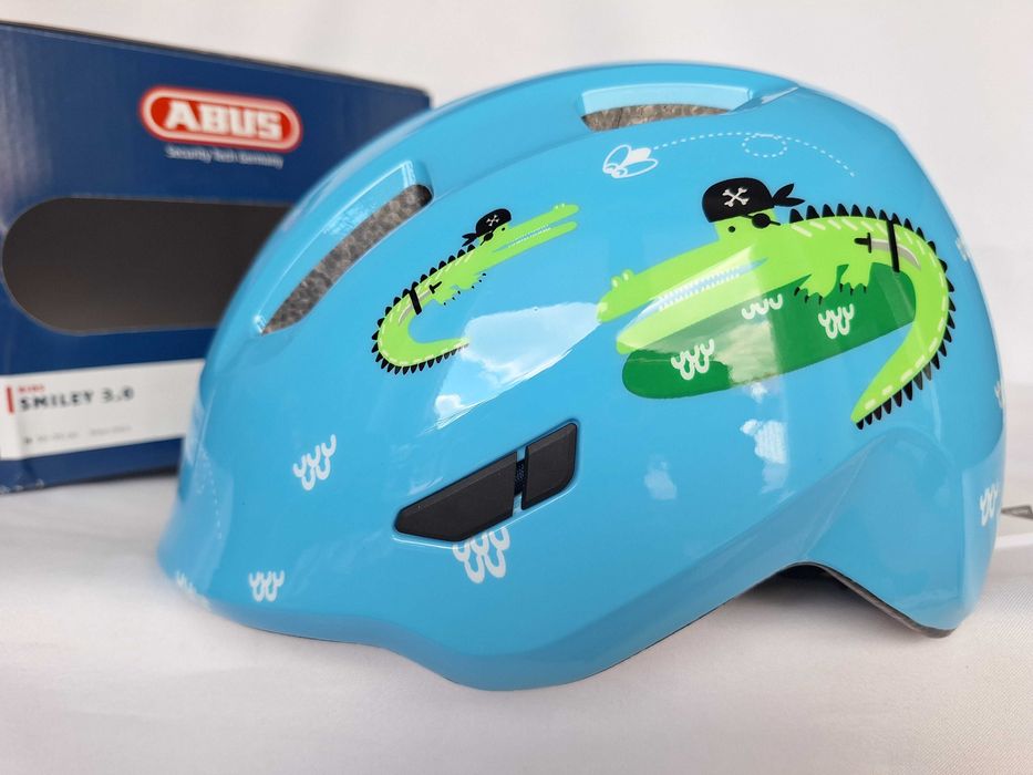 Kask rowerowy dziecięcy Abus Smiley 3.0 Blue Croco M 50-55cm