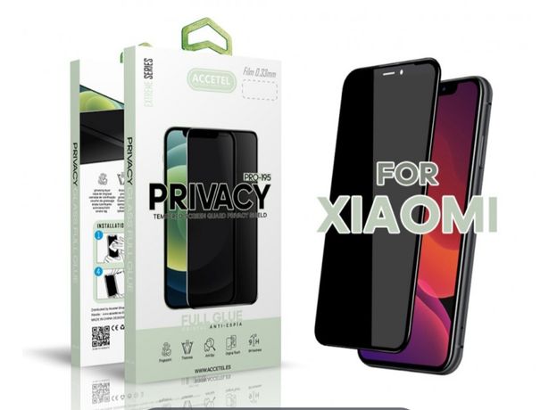 Película Vidro Privacidade Accetel Xiaomi Poco F3 / Poco X3 / X3 Pró