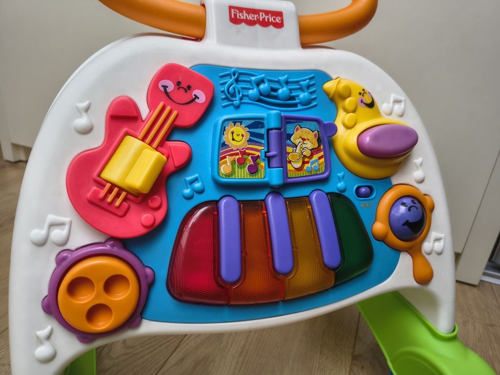 Fisher-Price Muzyczny Chodzik 2w1 P2744 pchacz tablica manipulacyjna