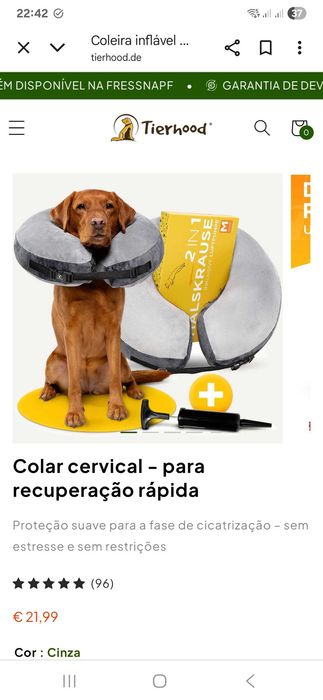 Coleira cervical animal