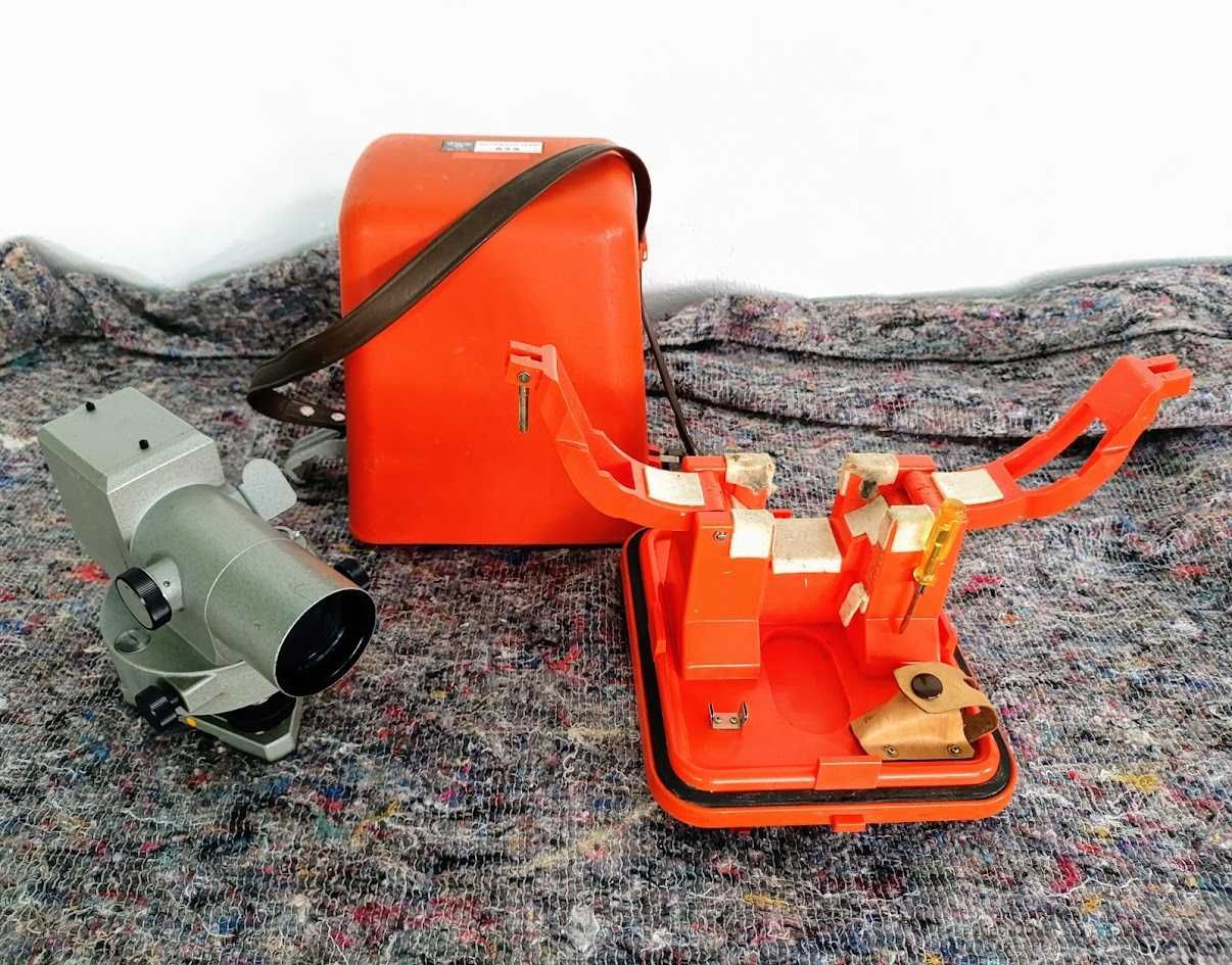 Nível automático vintage Leica Sokkisha B2A topografia colecionador