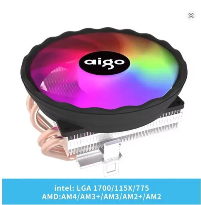 Кулер горизонтальный для процессора Aigo ICE400X, 120 мм, 160 Вт +2011