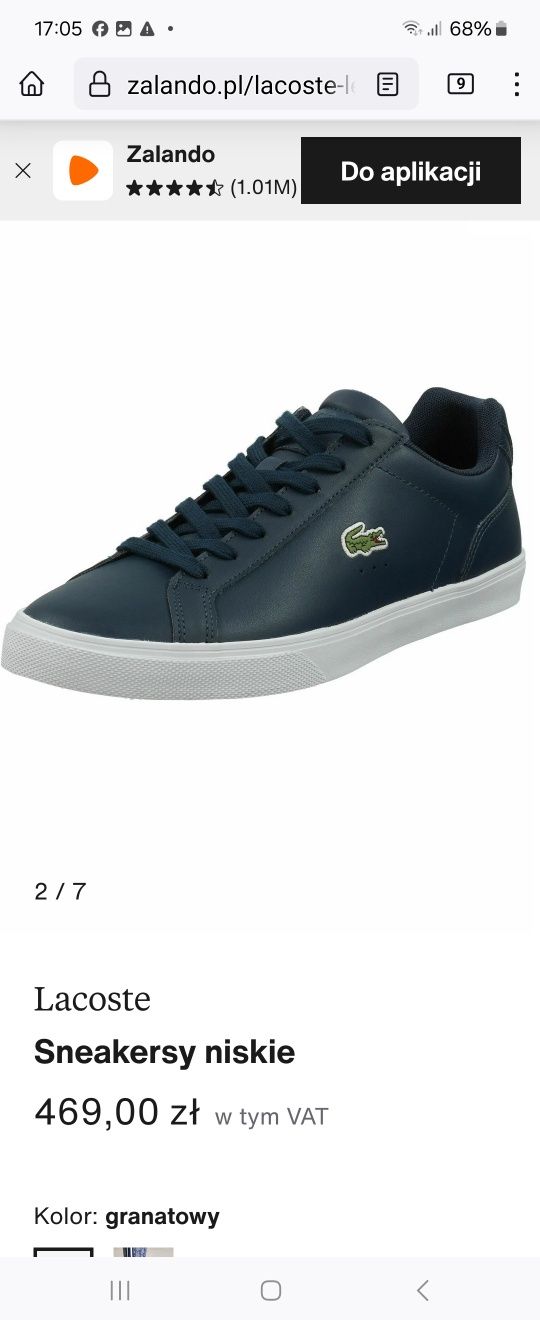 OKAZJA!!! LACOSTE Męskie sneakersy roz 41, 42, 44, 44.5, 45