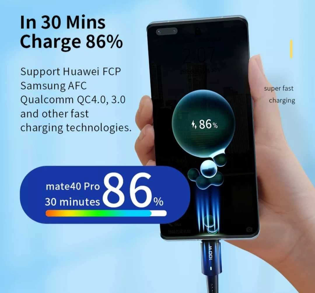 Cabo super fast charging carregador