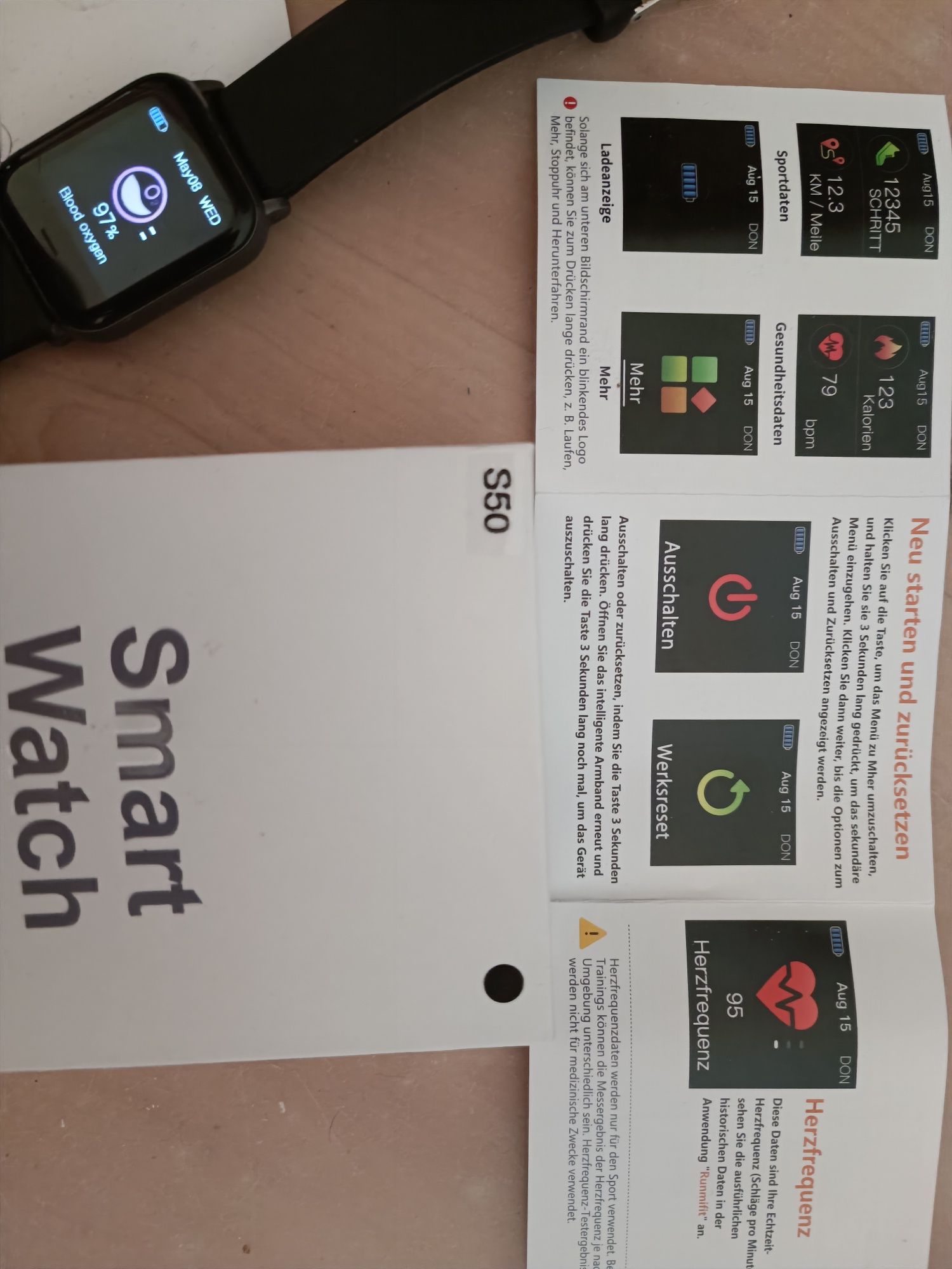 Smartwatch S50 czarny