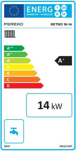 kocioł na drewno PEREKO RETRO 16/14 kW W-K-0082
