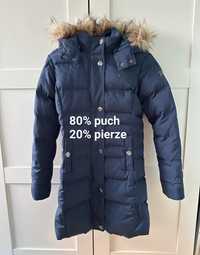 Dłuższa kurtka zimowa / płaszcz Tommy Hilfiger 164 puch pierze