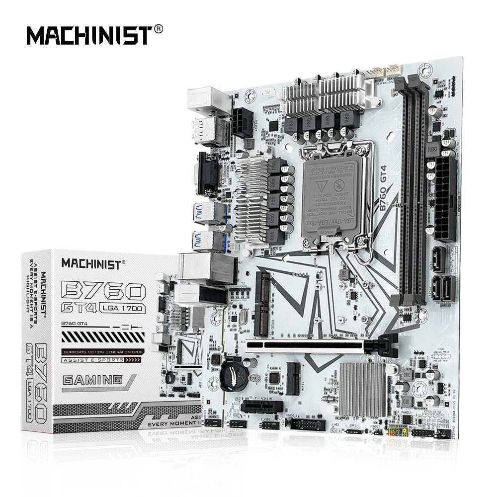 Материнська плата MACHINIST чіпсет B760 DDR4 сокет LGA 1700 12/13 gen