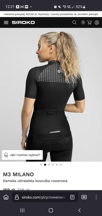 Nowa koszulka rowerowa Siroko M3 Milano rozmiar S/M