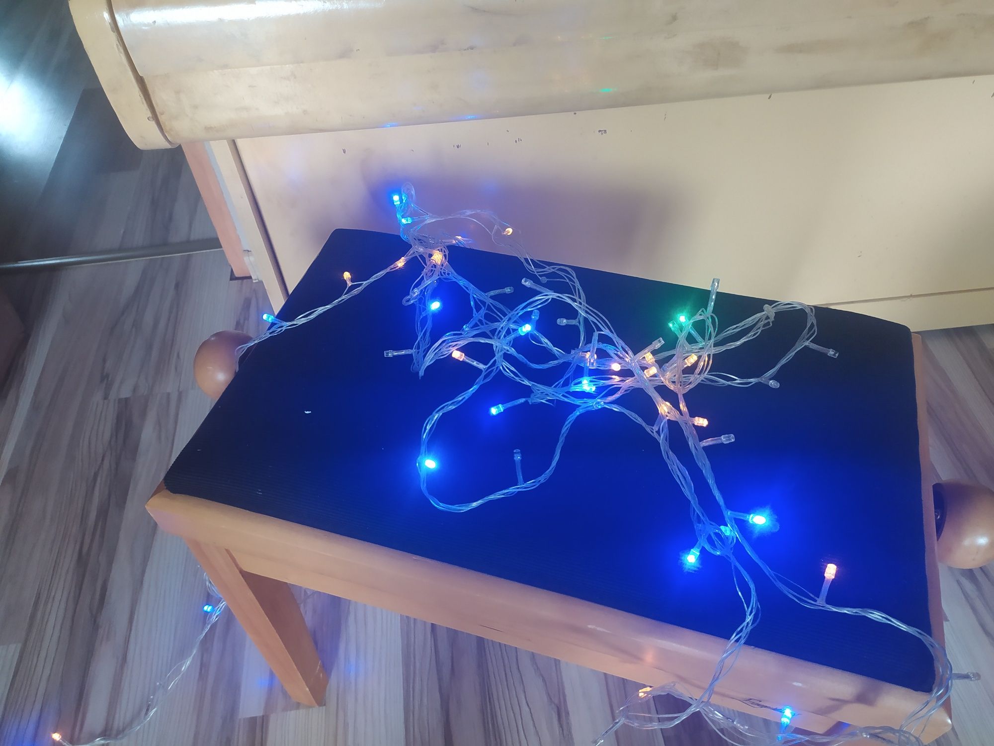 Kurtyna Led, lampki, choinka