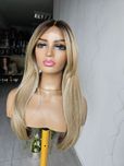 Peruka premium Paris ciepła tonacja blond refleksy naturalna fryzura