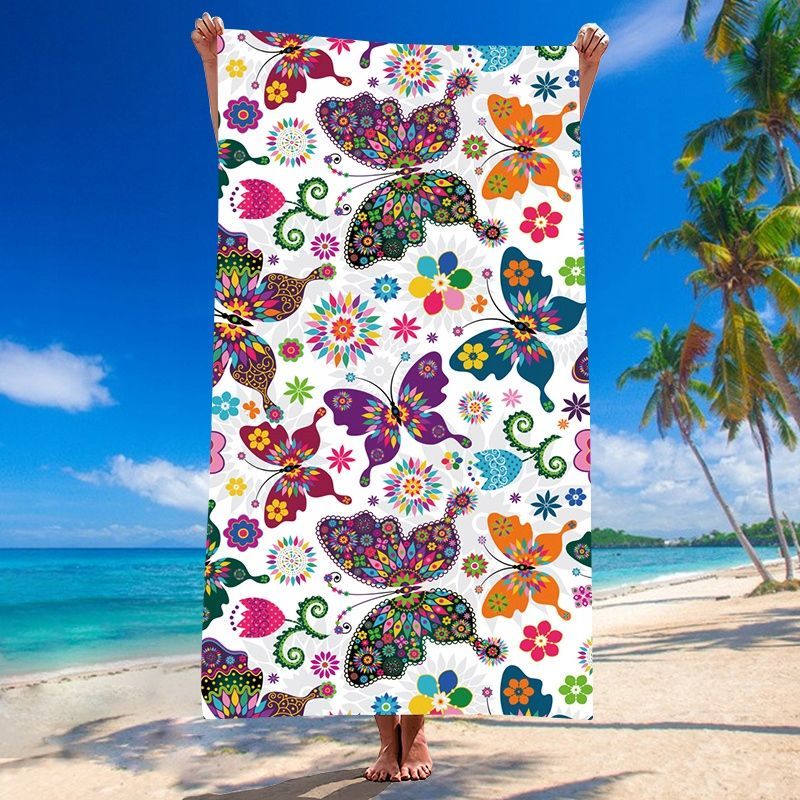 Ręcznik Plażowy Holiday Szybkoschnący Mikrofibra Kolorowy 150x210