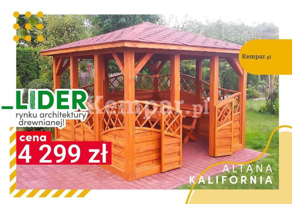 Altana Altanki Altanka ogrodowa drewniana KALIFORNIA