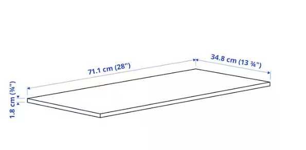 Ikea biała półka do zestawu Pax Komplement 75x35cm