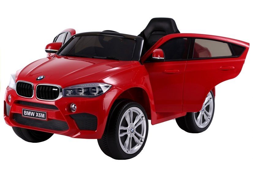 Auto Na Akumulator Bmw X6 Czerwony Skóra, Eva