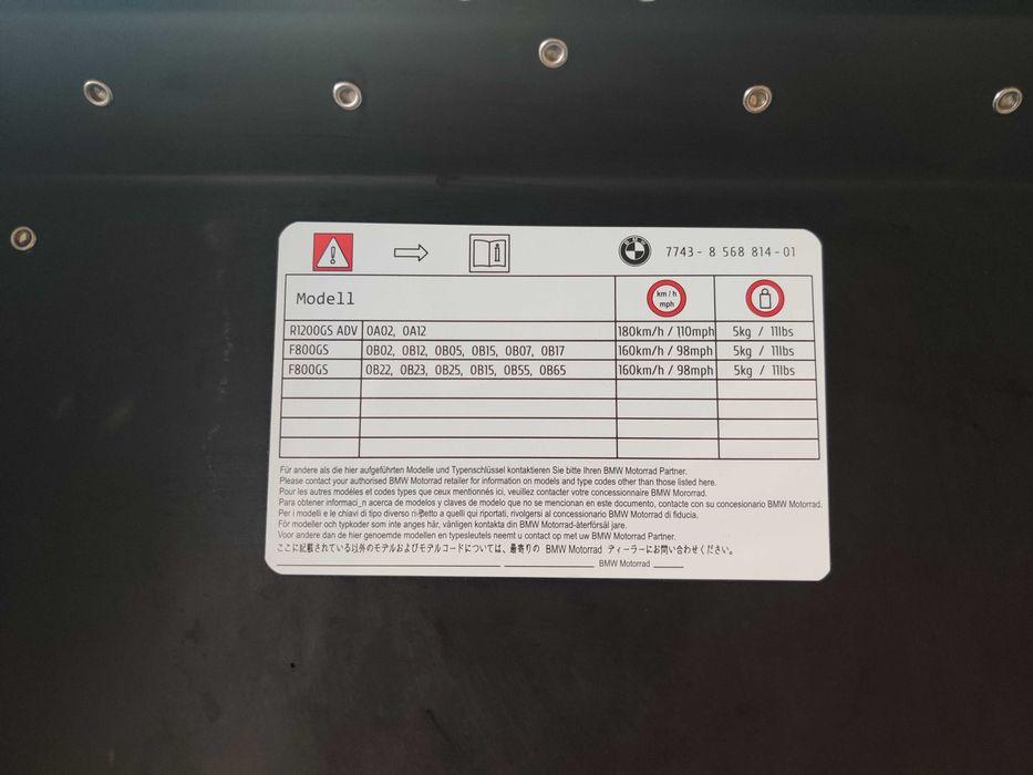 Top Case preto original BMW