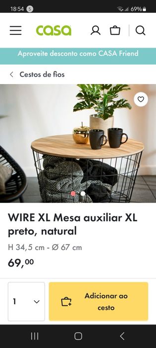 Mesa de centro xl da CASA