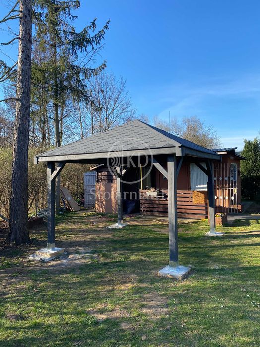 Altana ogrodowa drewniana 3x3 słupy 12x12cm solidna wiata inne wymiary