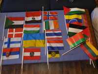 Flagi różnych państw - komplet