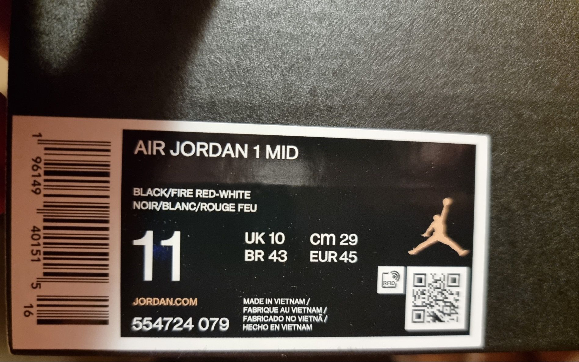 Nowe buty Air Jordan 1 MID rozmiar 11 (45 EU)