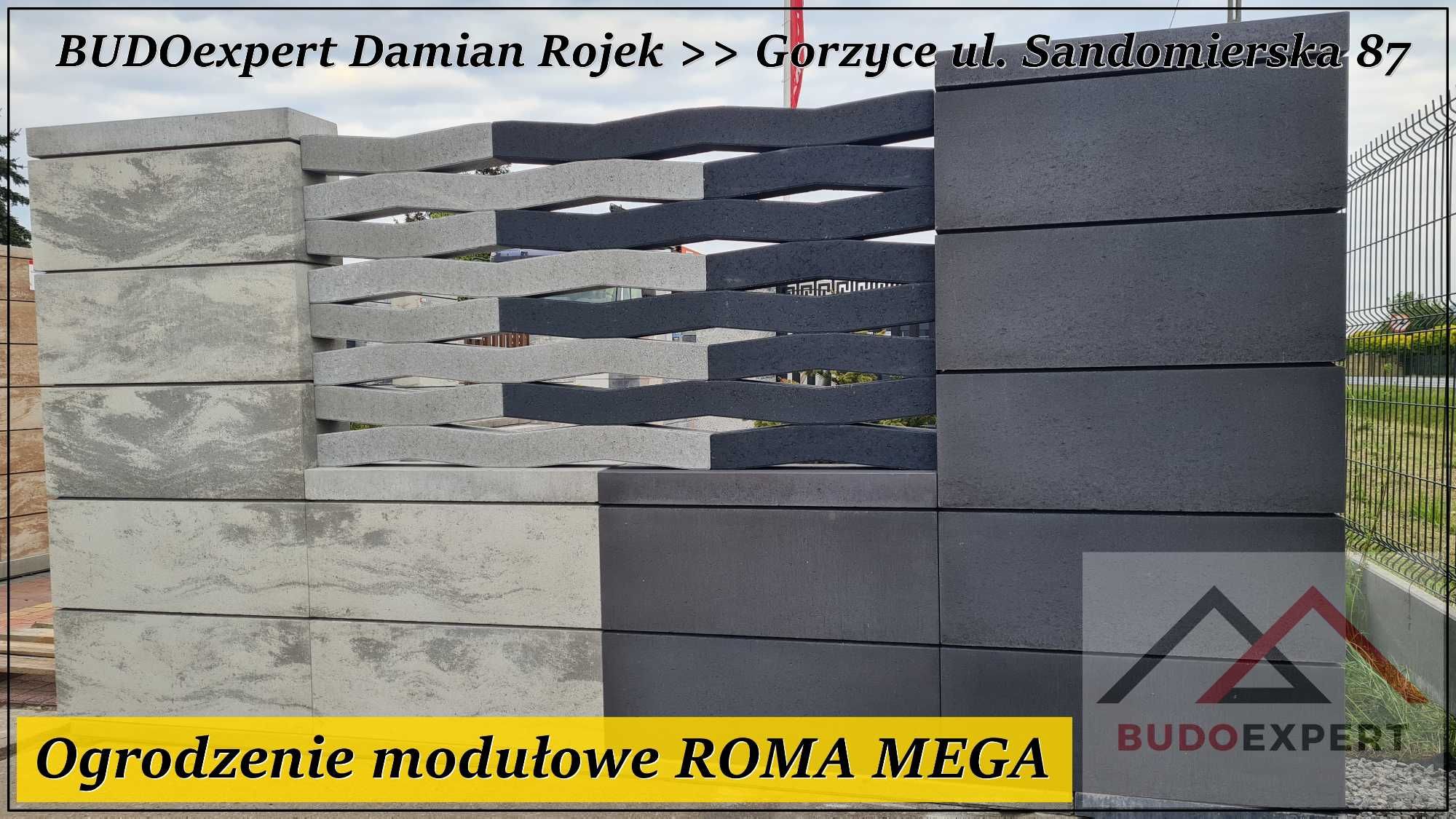 Ogrodzenie Joniec ROMA MEGA kolory Galena Gabro Aragon Turmalin Lidyt