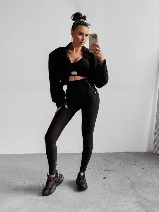 Legginsy Olavoga Lullaby S M L biale czarne