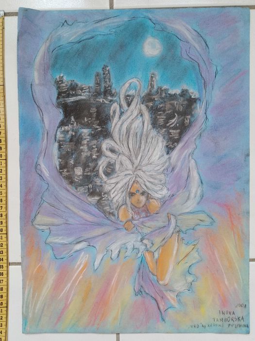 Urd jak  z „Oh my Goddess” Kosuke Fujishima , rysunek fanowski