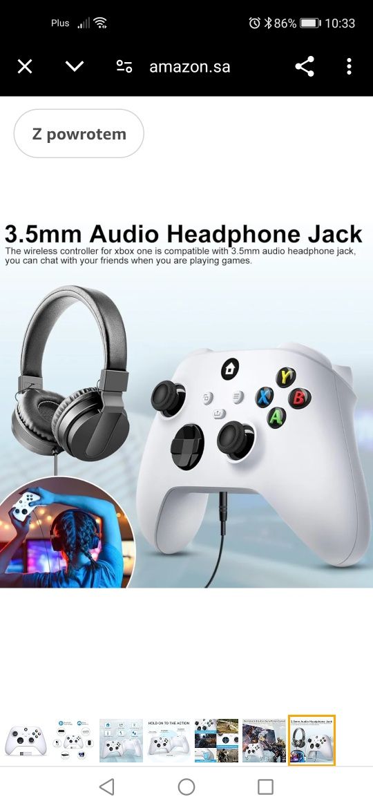 Pad bezprzewodowy do PC Android PS3 TV + USB Dongle Biały