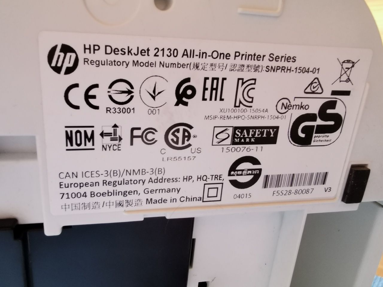 Drukarka wielofunkcyjna HP DeskJet 2130 All-in-one (skaner/ksero)