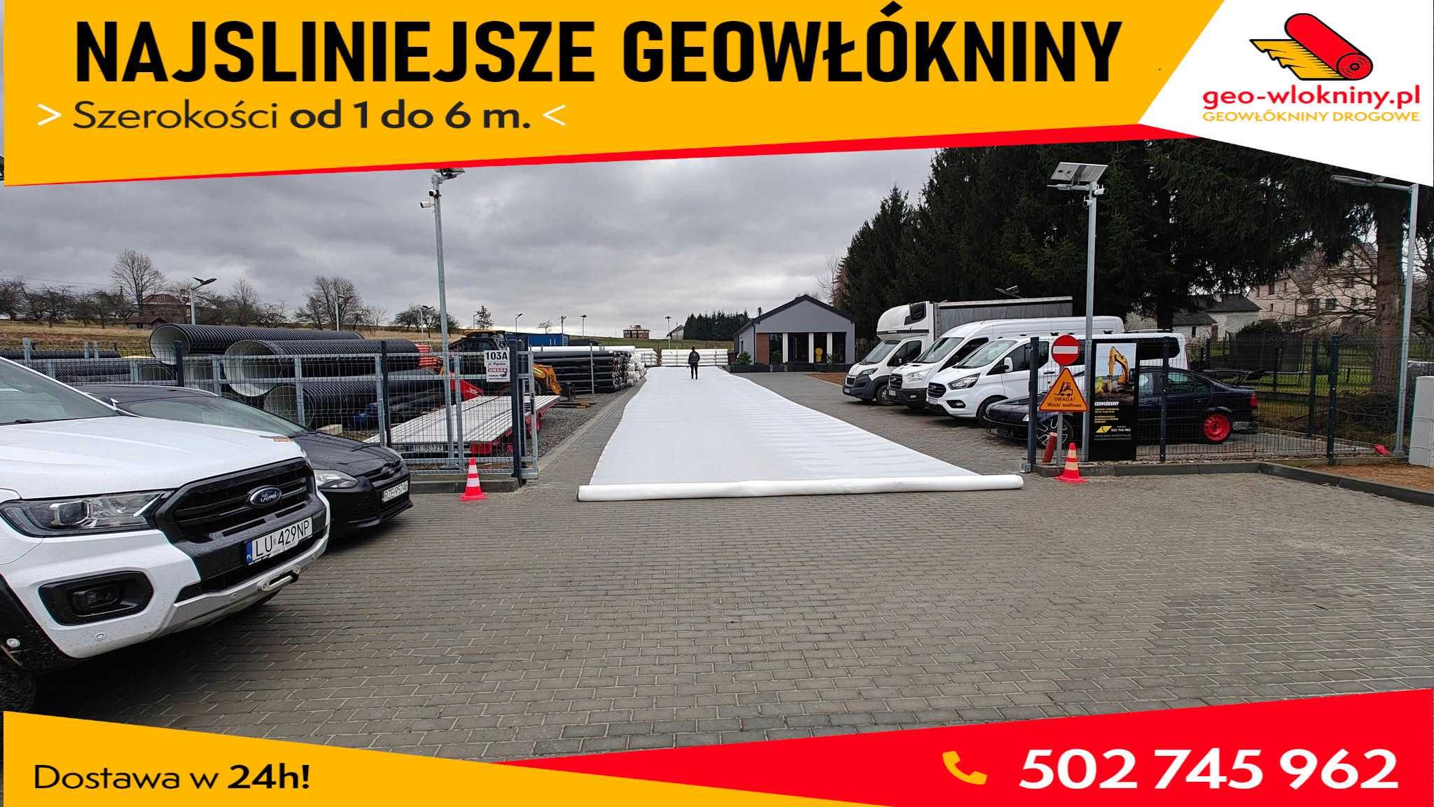 Geowłóknina Geowłókniny PP Polipropylen do 6m 200 400 geotkanina