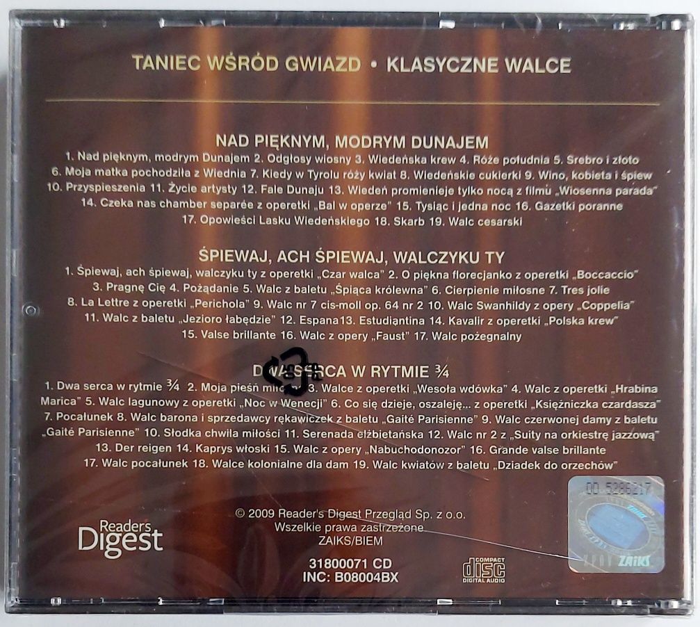 Taniec Wśród Gwiazd Klasyczne Walce 3CD Box 2009r (Nowa)