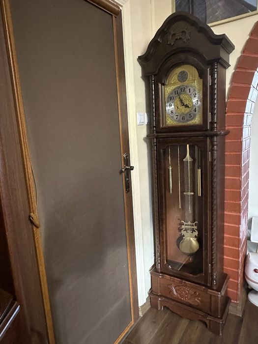 Zegar stojący Castel drewno drewniany wahadłowy stary styl rustykalny