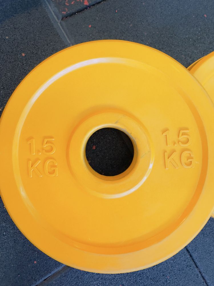 Discos olimpicos 1,5 KG em borra