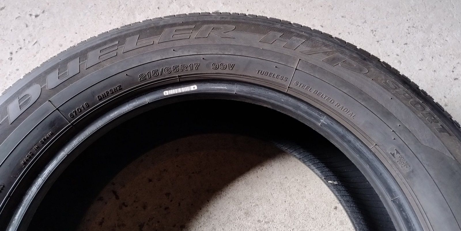 Шини б в літні R17 215/65 Bridgestone Dueler H/P Sport