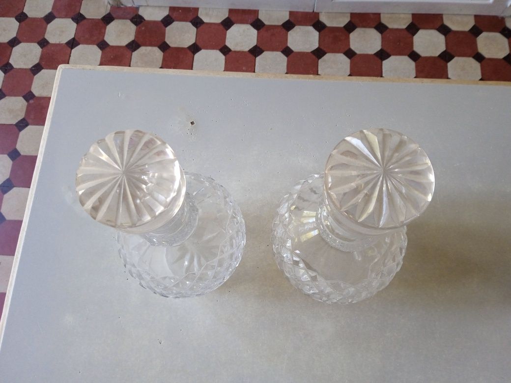 Garrafas licoreiras cristal antigas