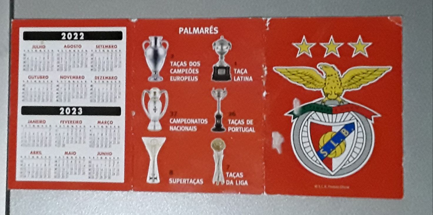 Calendário de bolso Liga 2022~2023 ~ S L Benfica