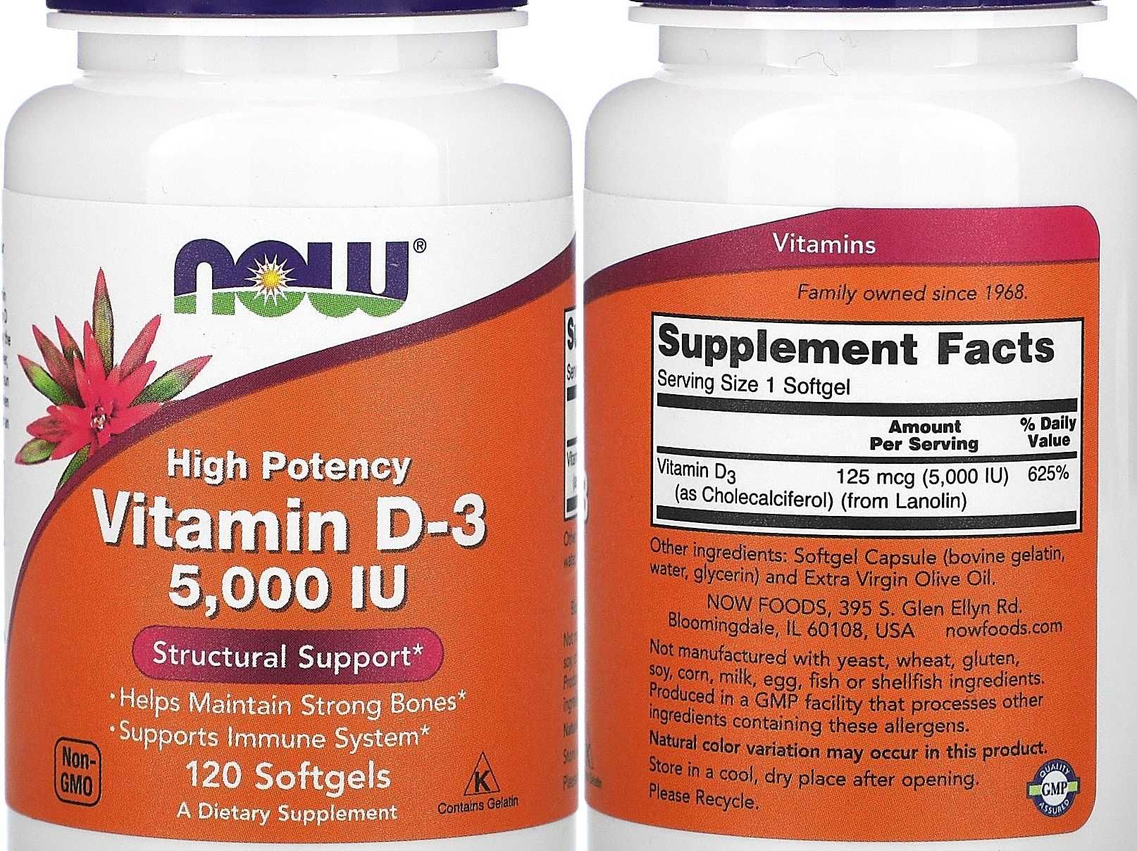 Витамин д3 d3 1000МЕ 2000МЕ 5000МЕ Now Foods California Gold Nutrition
