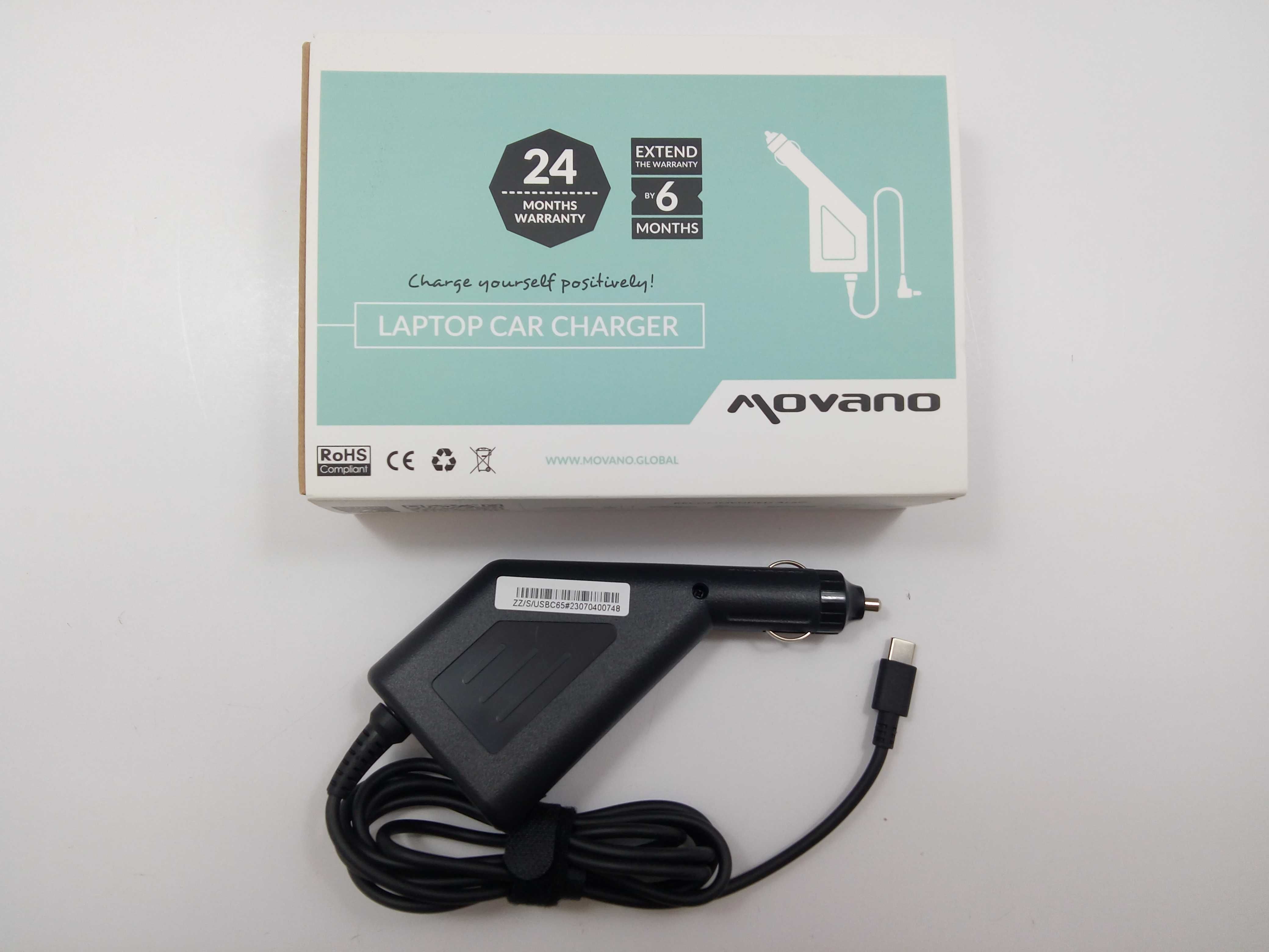 Ładowarka zasilacz samochodowy USB-C 65W Uniwersalne Gwarancja FV