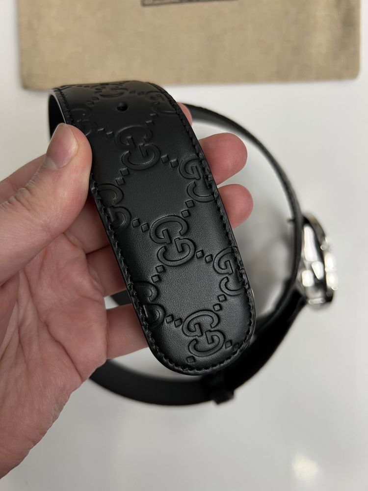 Мужской ремень пояс Гуччи GG GUCCI 411924 оригинал