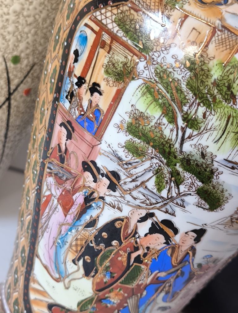 Wazon piękna stara porcelana Chińska sygnowana 30 cm