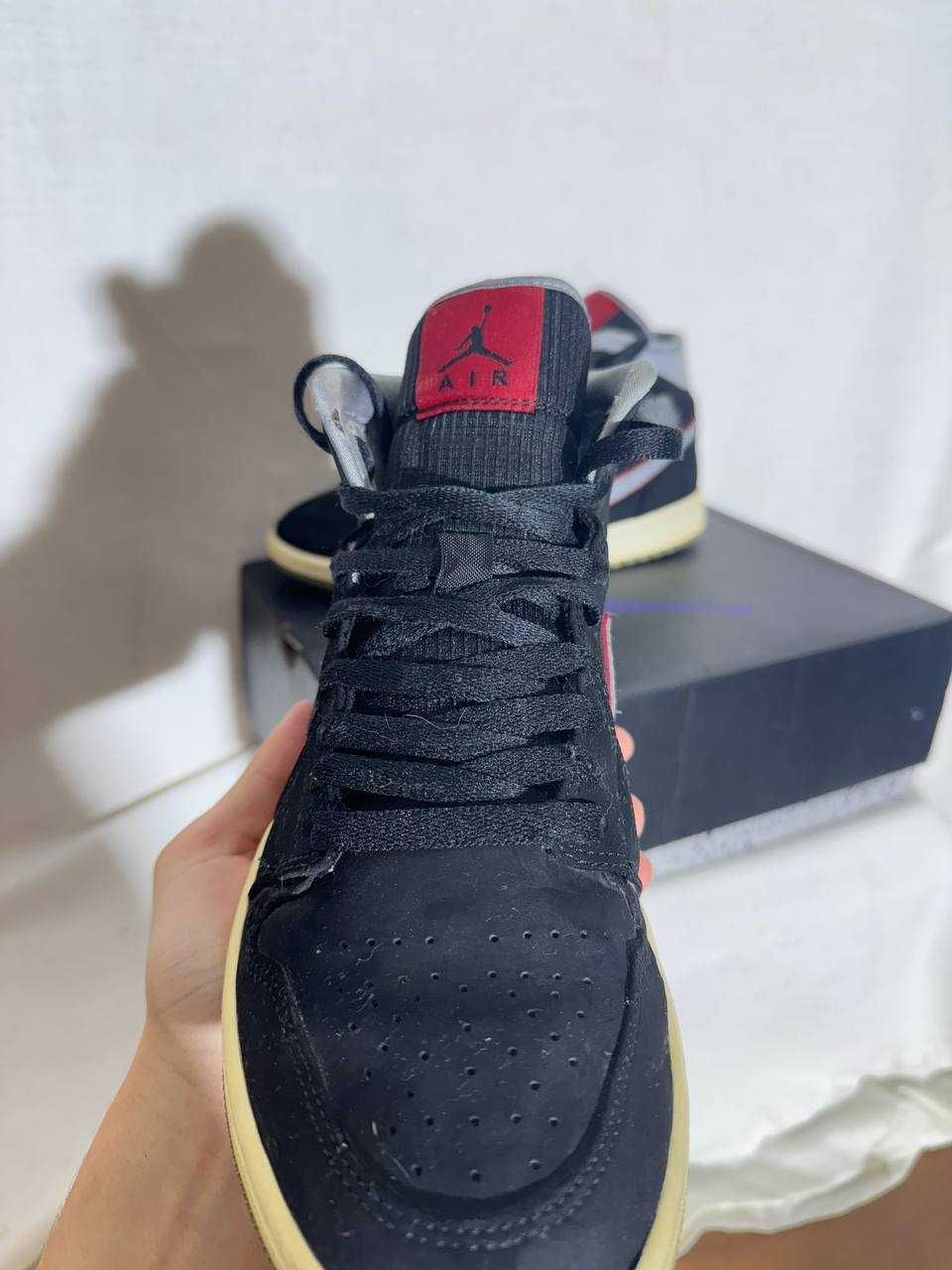 Nike Air Jordan 1 Black Particle Grey Drill Drip Y2k