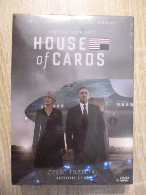 HOUSE OF CARDS - sezon 3 - 4 DVD - folia